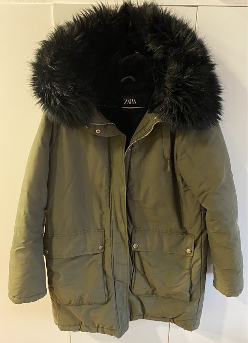 р. S - Парка ZARA куртка зимова плащ пальто Зара