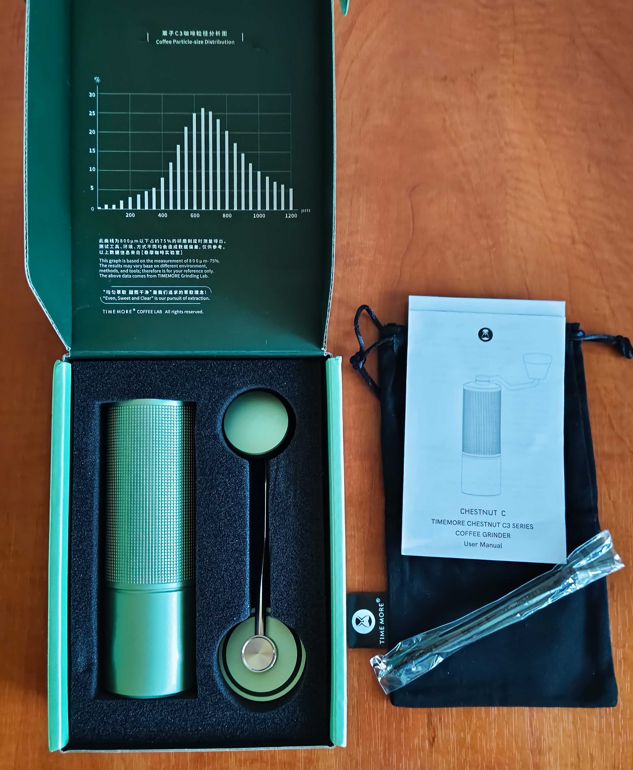 Кофемолка Timemore C3 ESP зеленая