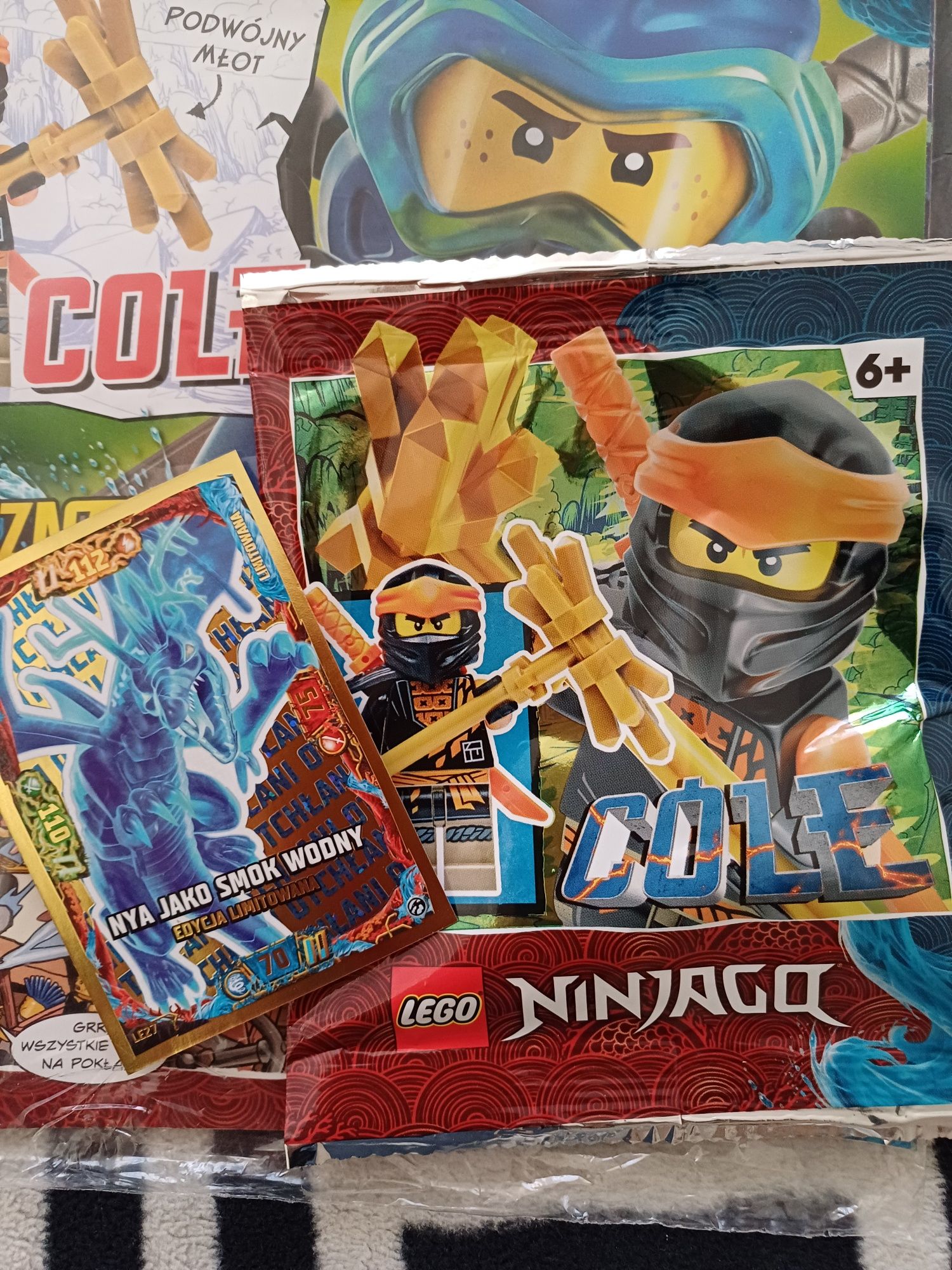 Lego ninjago figurka+ karta+ gazetka