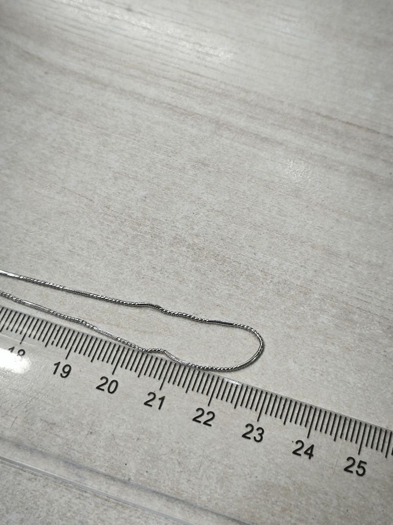 Łańcuszek ciekawy splot białe złoto pr585