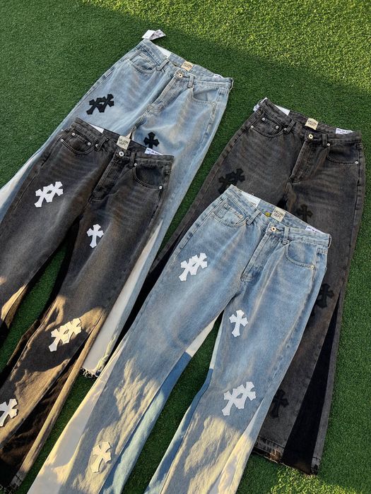 ‼️НОВИНКА‼️ Джинси Gallery dept x Chrome hearts Flared/Skini/Кльош