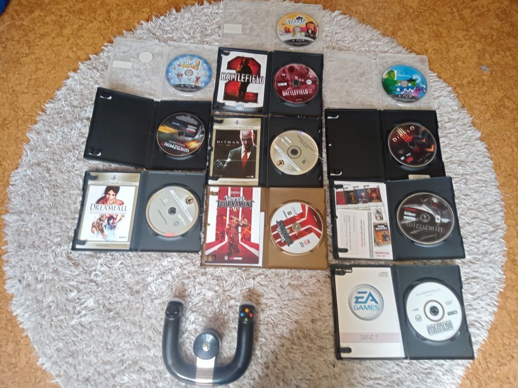 Gry na PS3,PC i kierownica do XBOX 360