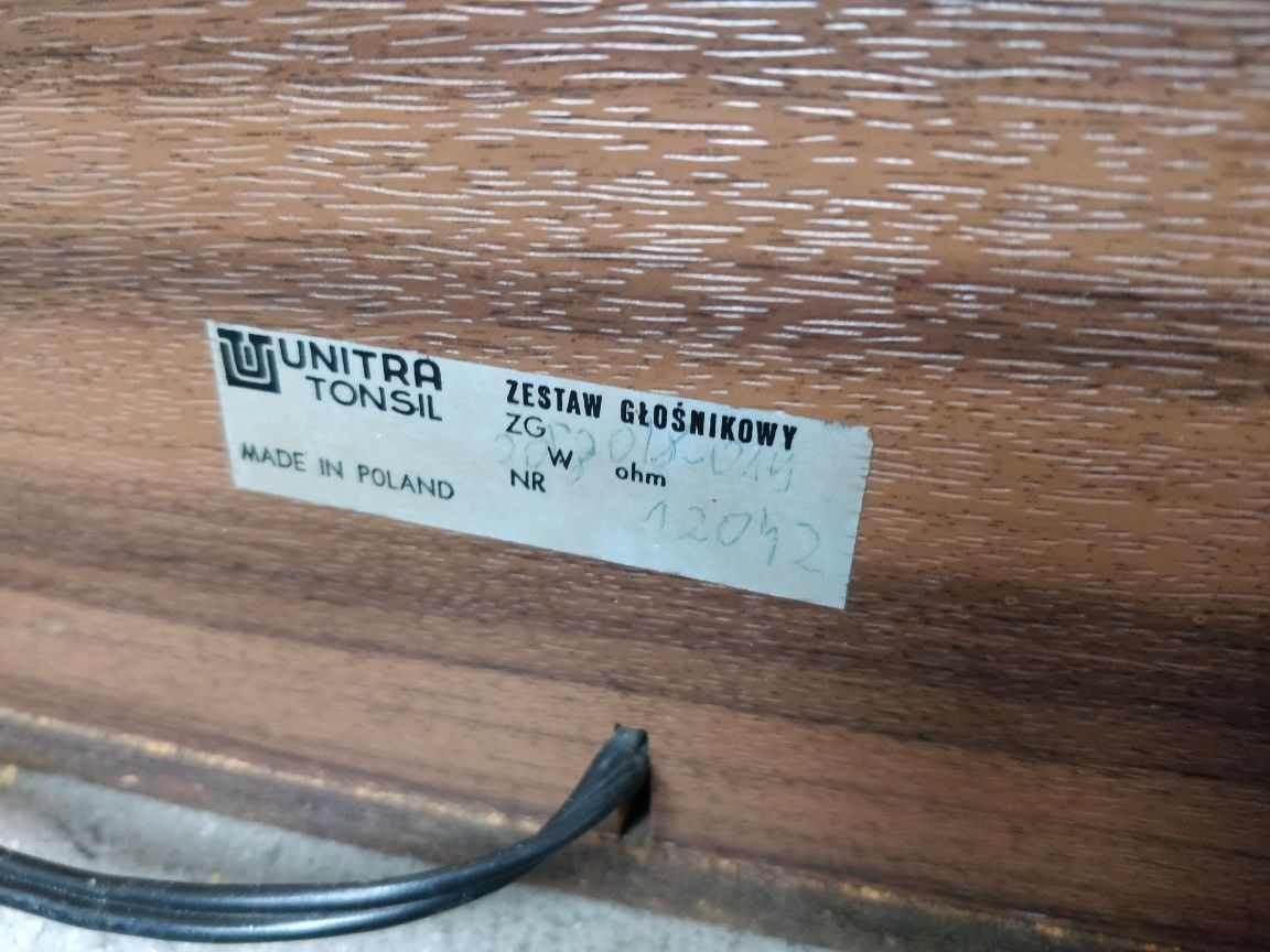 Głośniki dwudrożne Unitra Tonsil 20W 8ohm lata 70 P20/8-019
