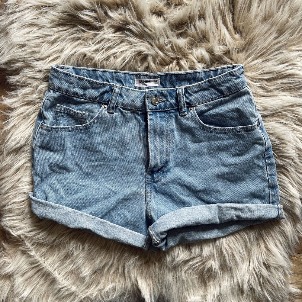 szorty jeansowe denim spodenki sinsay 36 s lato wakacje niebieskie