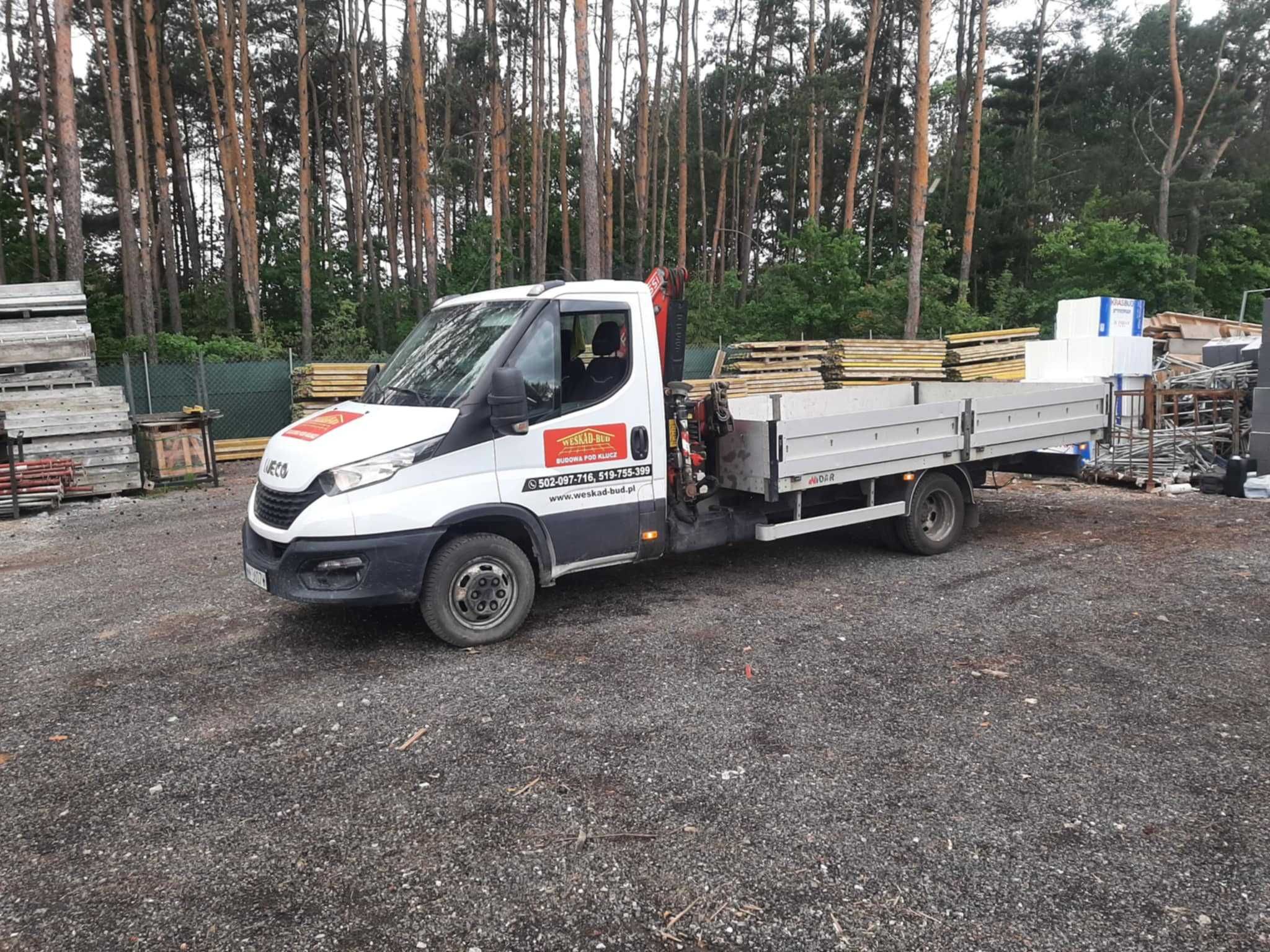 Usługi transportowe  – HDS, Winda, Przyczepa