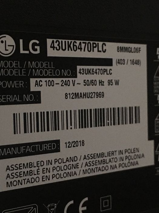Tv Lg  43 polegadas