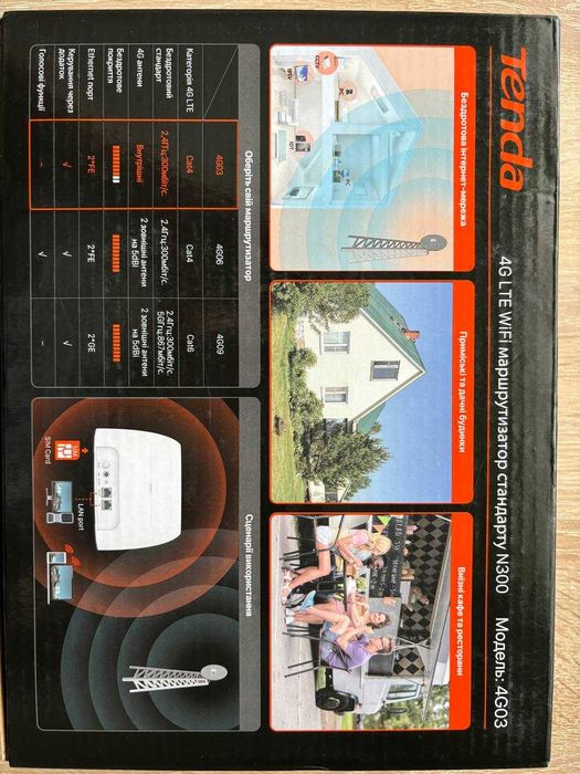 Маршрутизатор 4G Tenda 4G03/4G06 (підтримка 3G/4G/Ethernet)