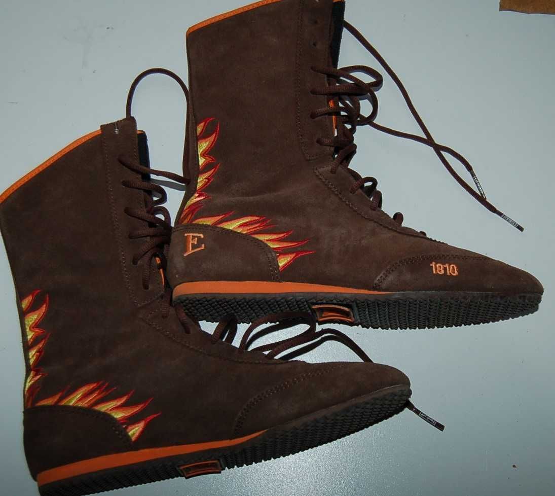 BUTY EVERLAST 5 i1/2,250mm,r38 sportowe do boksu skóra zamsz,jak nowe