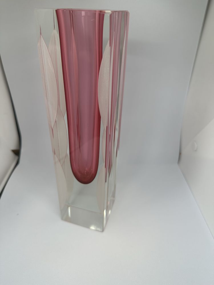 Masywny wazon 24,5 cm somerso Murano