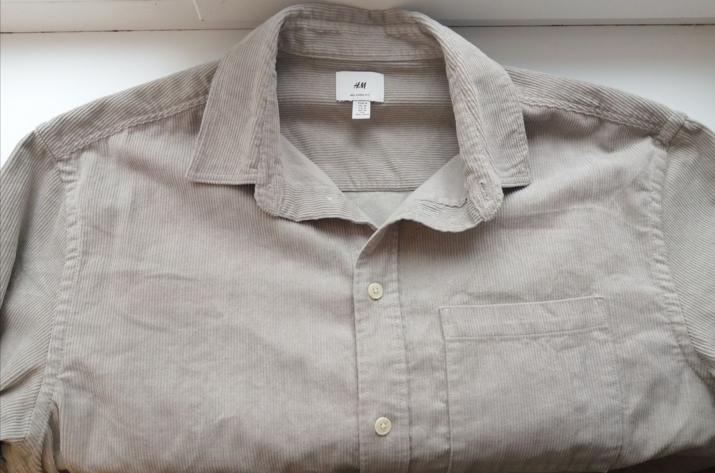 Рубашка вельветовая H&M оверсайз,М,L, мужская овершот куртка