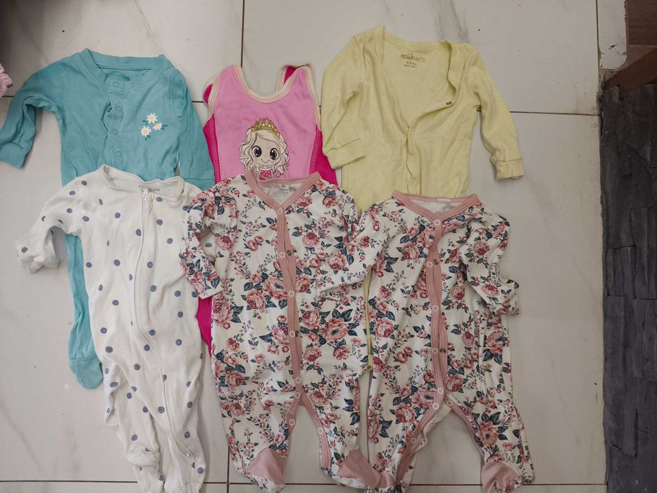 Śpioszki dla dziewczynki 6 sztuk