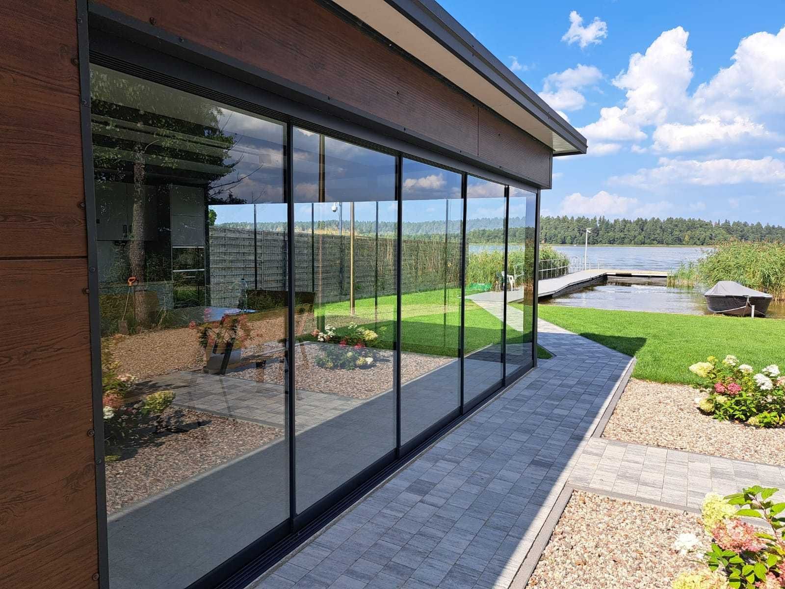 Aluminiowa zabudowa balkonu, zadaszenie tarasu, wiatrołap, balustrada
