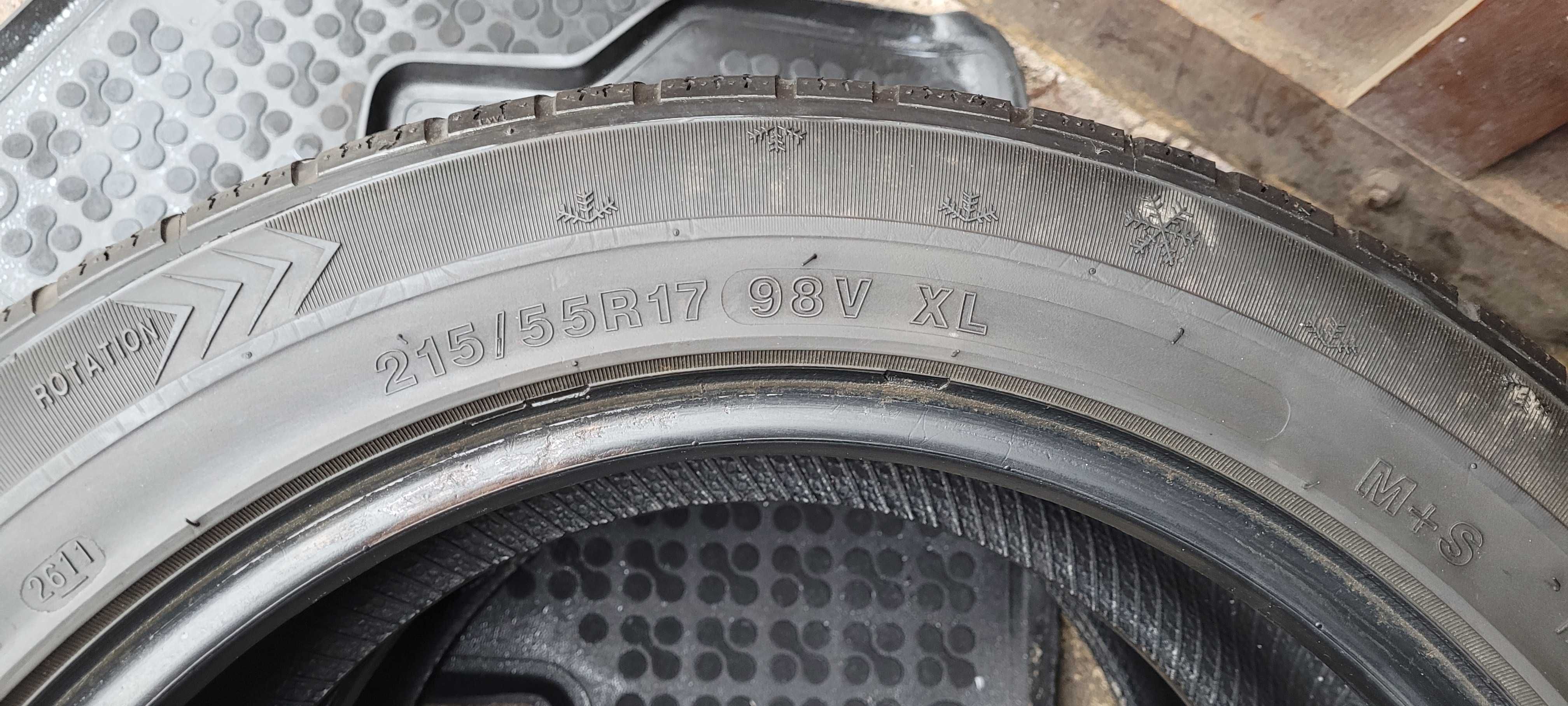 2x Opony ZIMOWE 215/55R17 98V FORTUNA 2011r 5mm