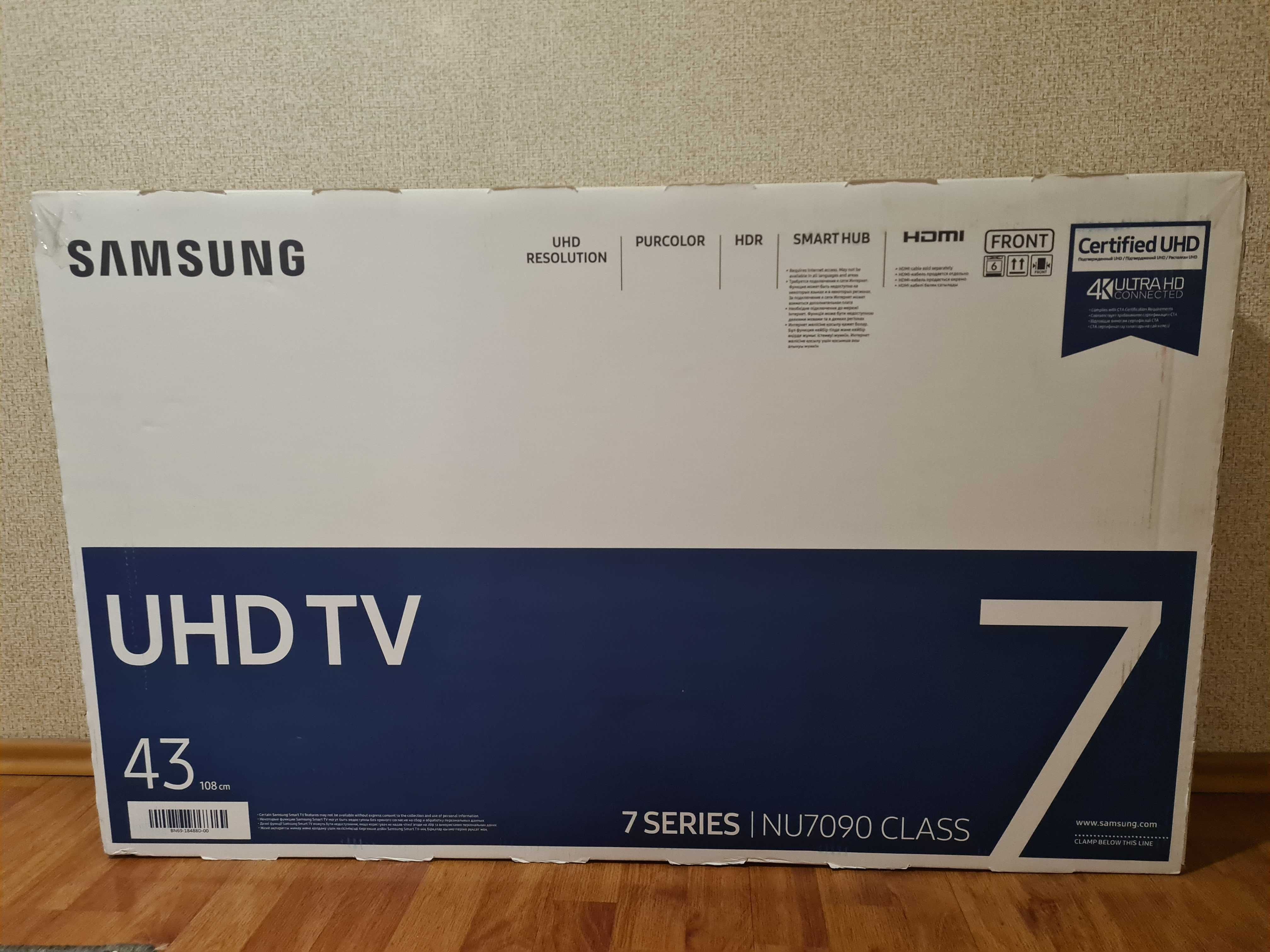 Телевизор Samsung 43" UHD 4K Smart TV NU7090 Series 7