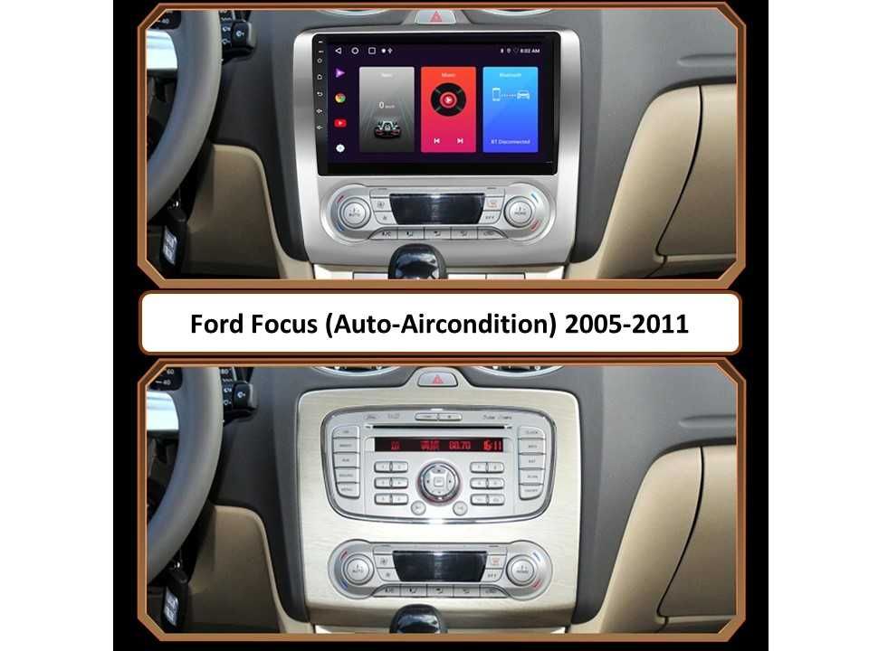 Radio samochodowe Android Ford Focus (9", Auto AC) 2005.-2011