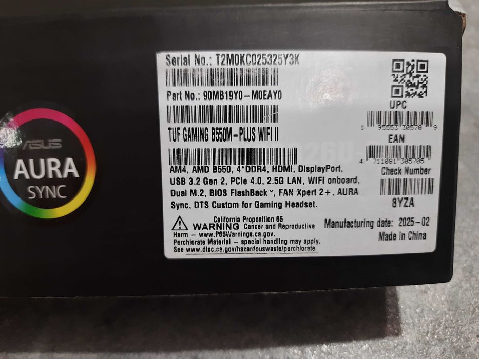 Не вскрывать. Asus TUF Gaming B550M-PLUS WIFI II, AMD Ryzen 5 5600GT