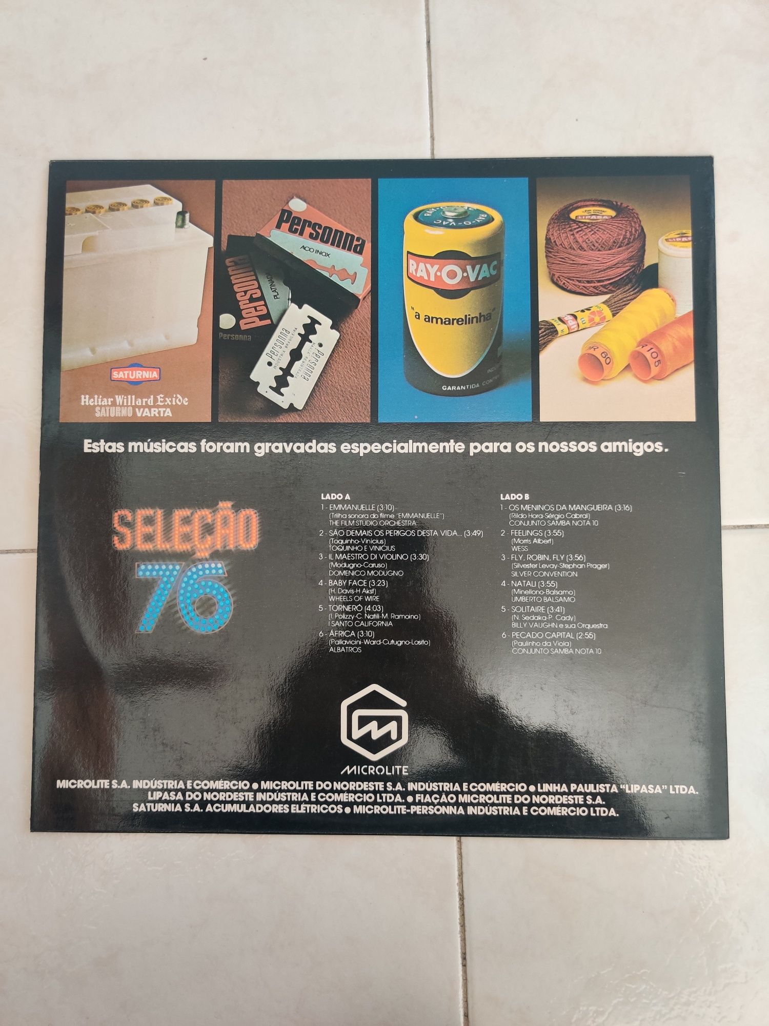 Vinil Seleção 76 - Grupo Microlite