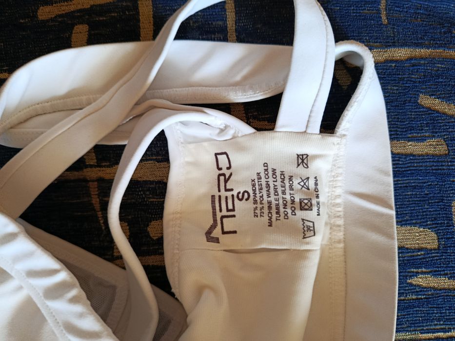 Женский белый топ  с прозрачными вставками размер S