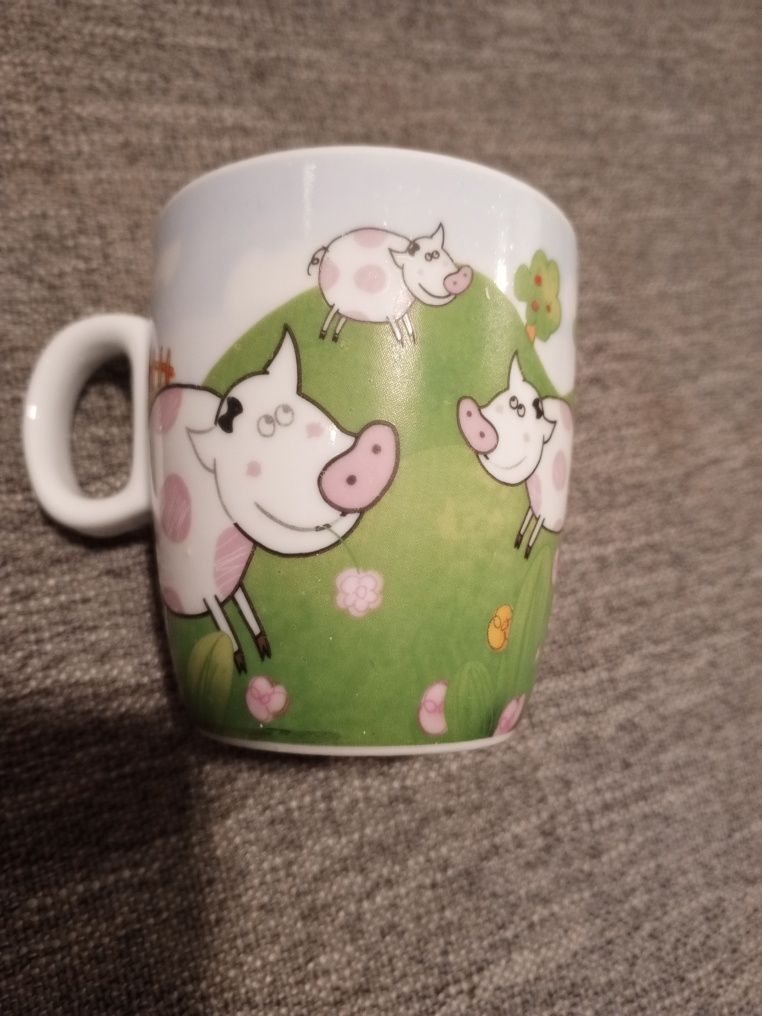 Kubek ze świnką + gratis cukierniczka. Okazja!!! Polecam!!!