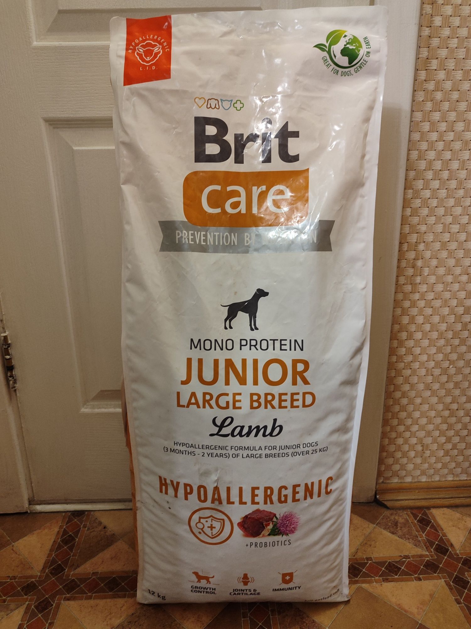 Сухий корм для собак ягня Brit Care Junior Large Lamb 12кг