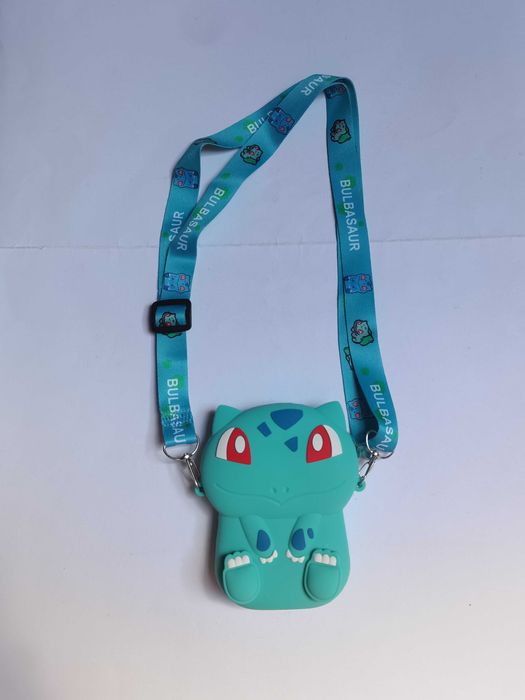 Urocza mini torebeczka, torebka na długim pasku - pokemon Bulbasaur