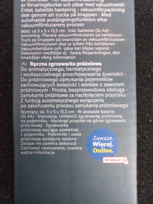 Ręczna zgrzewarka prózniowa