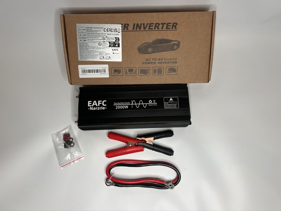 Інвертор 12v-220v чистий синус 2000w Преобразователь 12в -220в