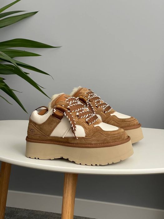 Угі кросівки зимові  жіночі на хутрі  UGG Astromel Chestnut FUR