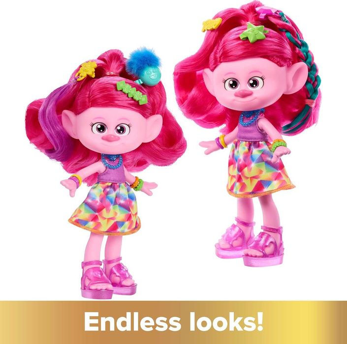 Королева Поппи с аксесс DreamWorks Trolls Hair-tastic Queen Poppy