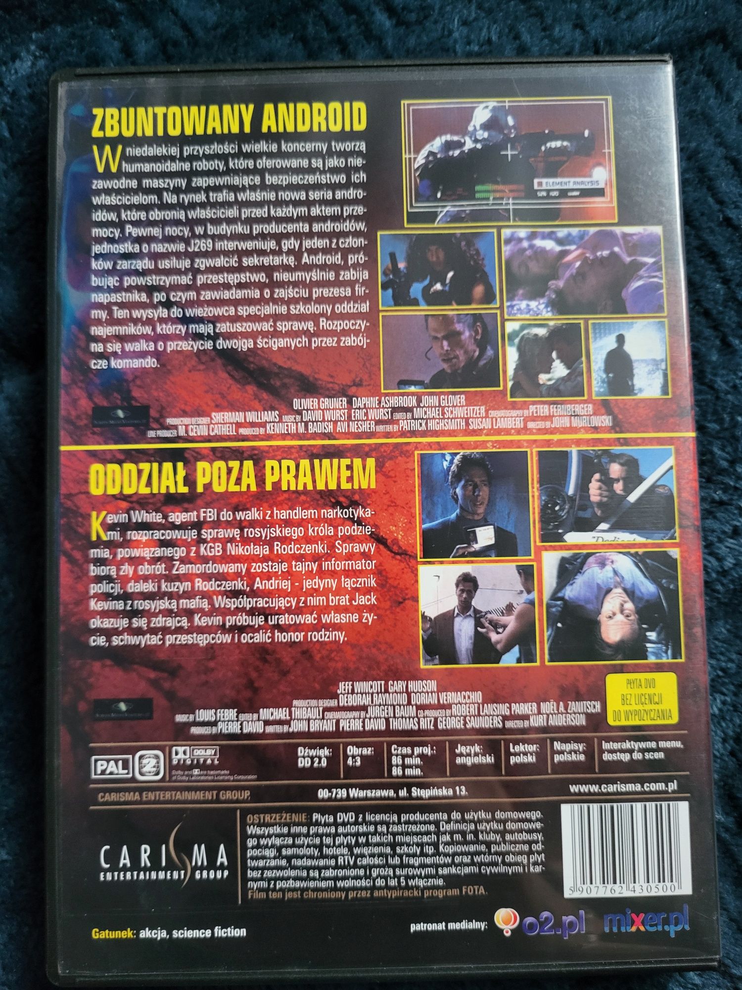 Film na Dvd Oddział poza prawem i Zbuntowany android