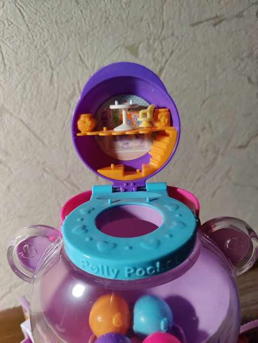 Дорожня іграшка Polly Pocket, ігровий набір із ведмедиком Гамболом