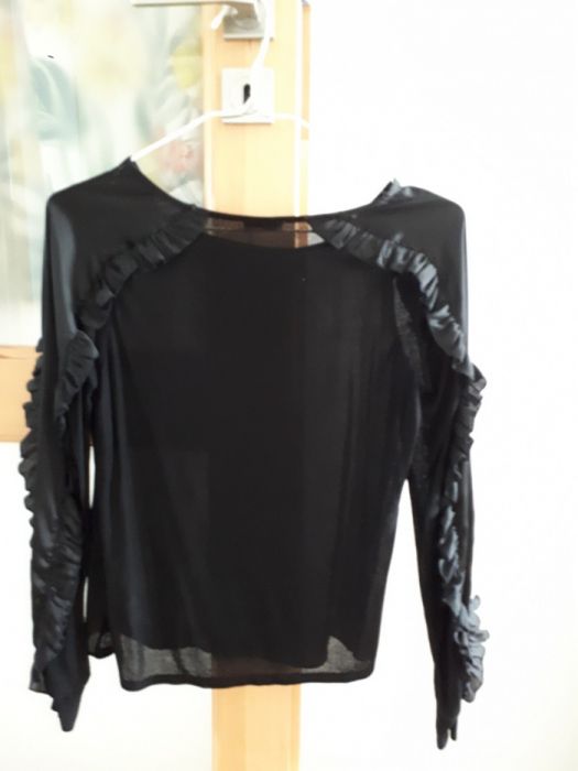 Elegancka bluzka czarna Zara wiskoza
