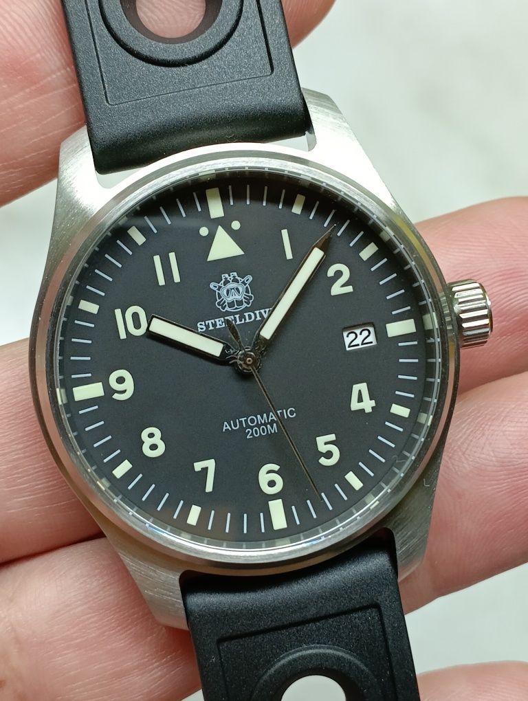 Часы/Годинник пілот Steeldive ∅39mm 20ATM Seiko NH35