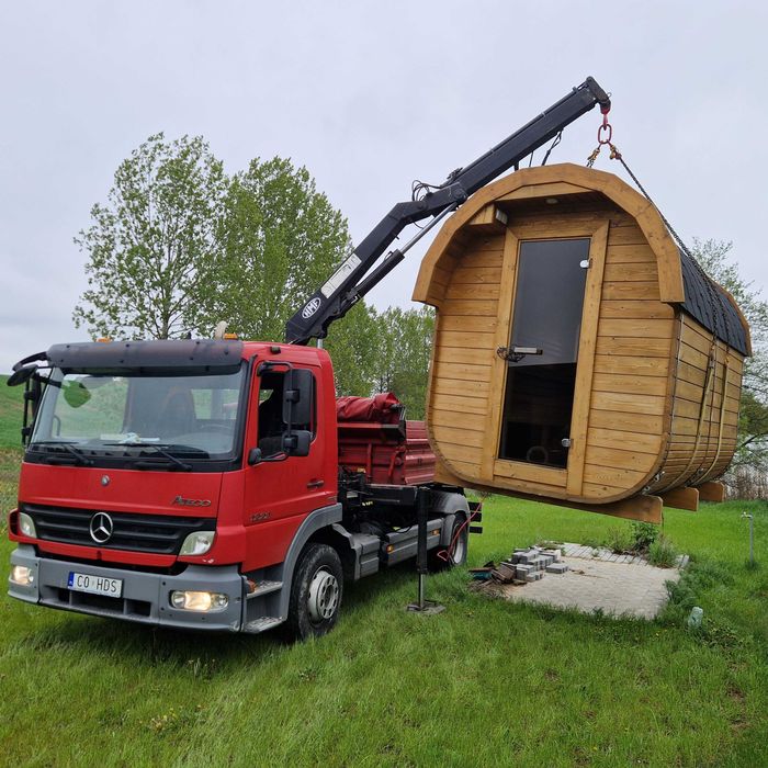 HDS dźwig dach więźba wywrotka