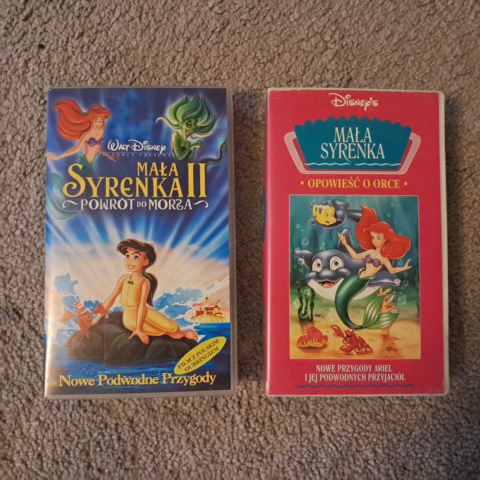 Kasety VHS dwie części Mala Syrenka