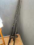 Varas de pesca semi-nova shimano