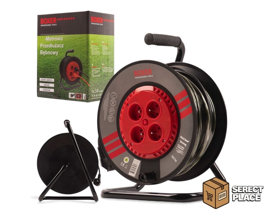Przedłużacz Bębnowy Budowlany / Ogrodowy 50m 3x2,5mm