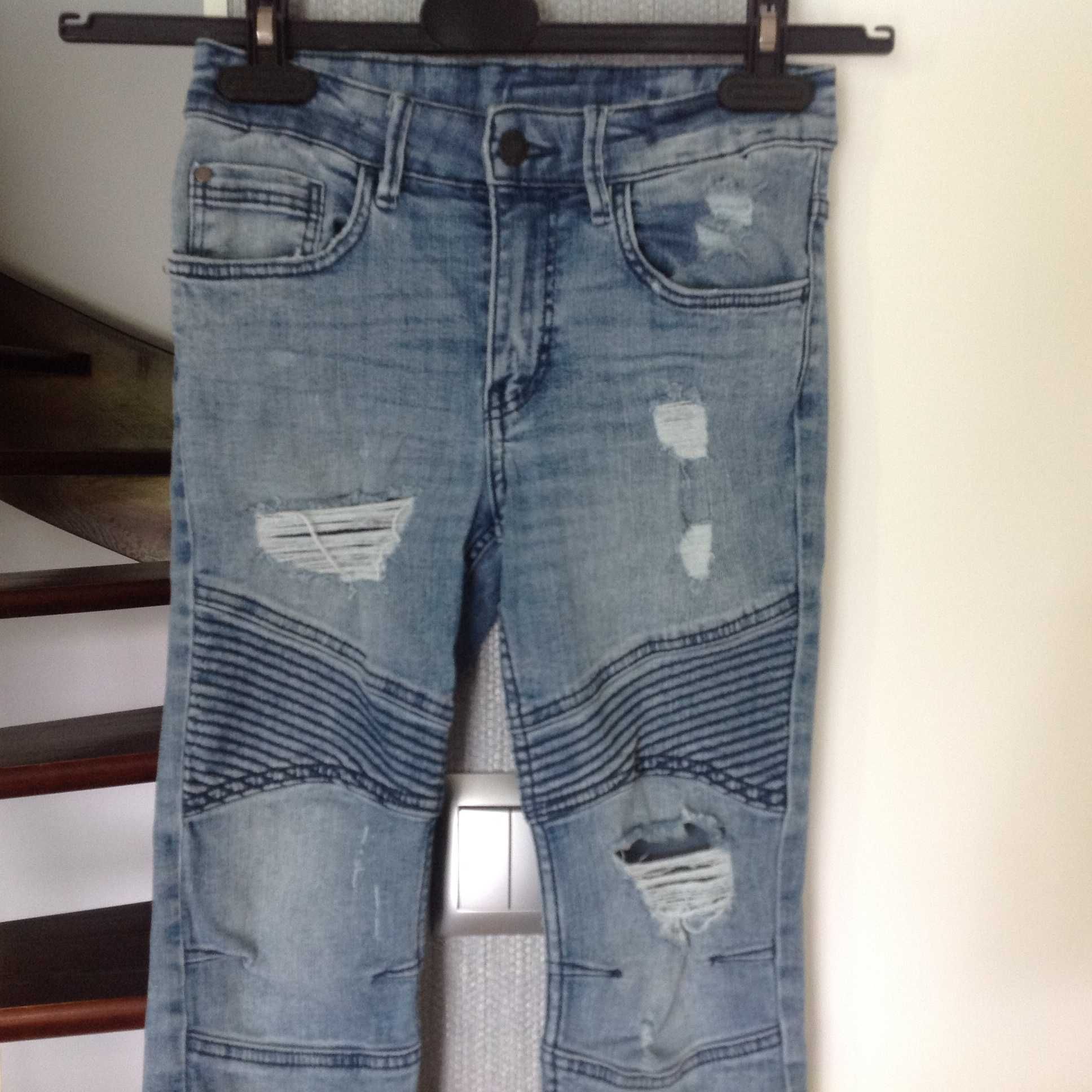 H&M Dżinsy jeansy spodnie skinny fit 140 BDB