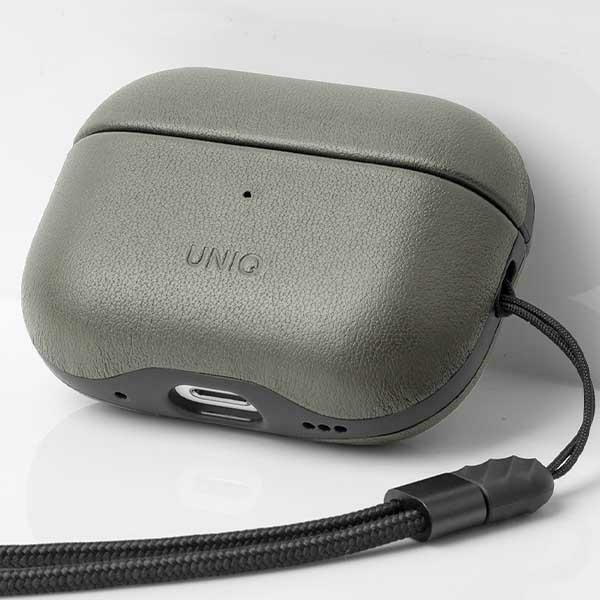 Etui do AirPods Pro 2 Skóra naturalna zielone Uniq Terra