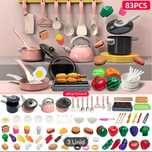 Conjunto de brincar cozinha rosa 83 peças