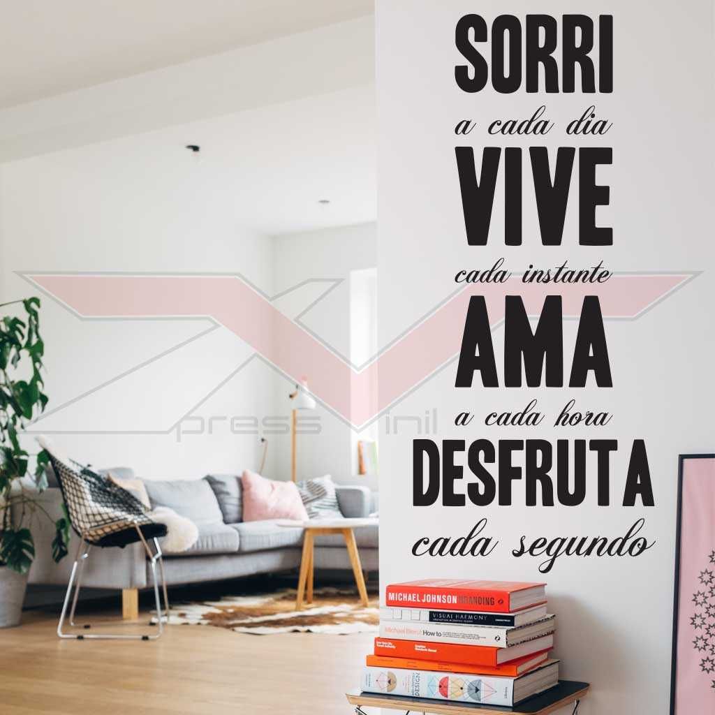 Frases e Desenhos Personalizáveis em Vinil Autocolante para Parede