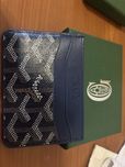 carteira goyard azul e cinza