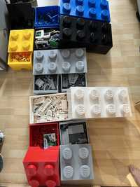 Dużo klocków lego i pudelka