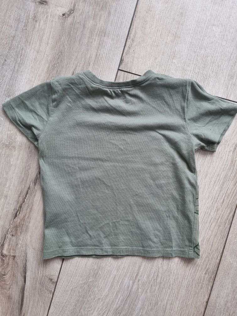 H&M t-shirt żółw 92