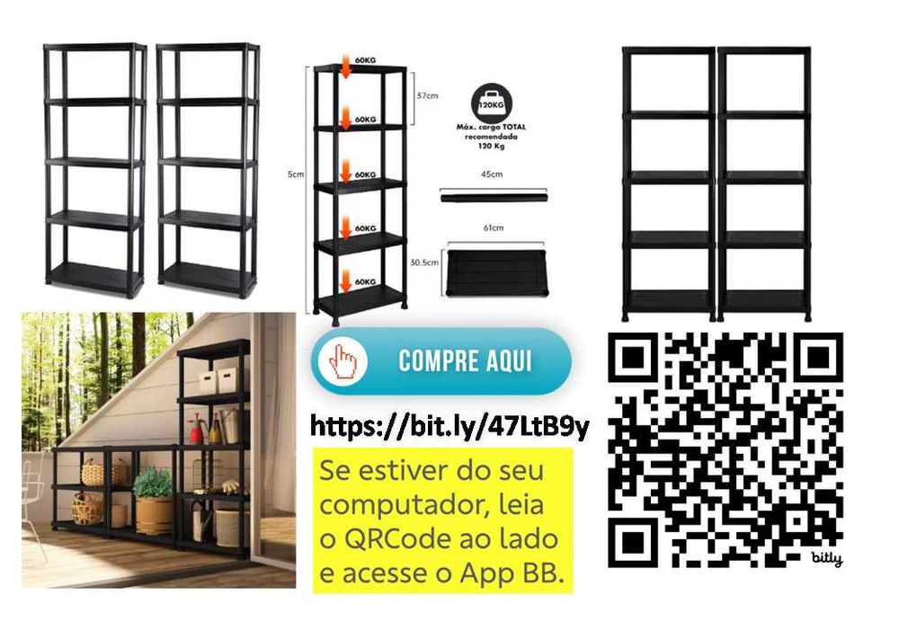 Prateleira plástica T-LoVendo de 5 andares,