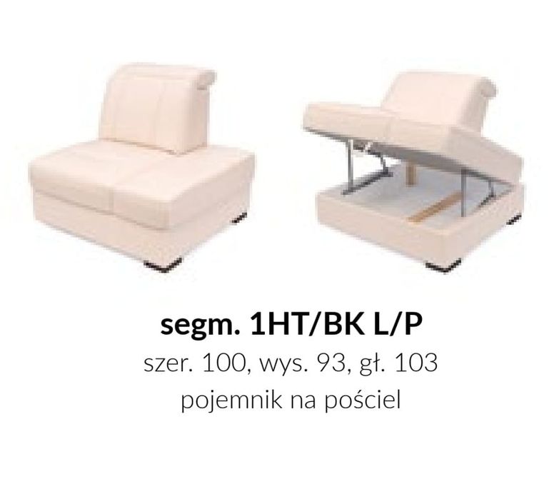 Sofa Bydgoskie Meble Sergio – funkcja spania, włoski stelaż