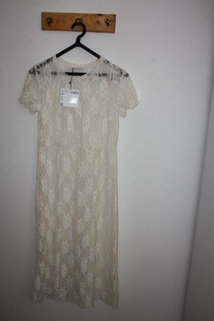 Vestido Rendado Branco Zara