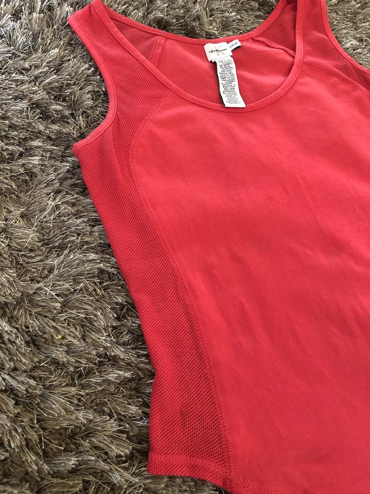 Calvin Klein Jeans top koszulka sportowa S malinowa