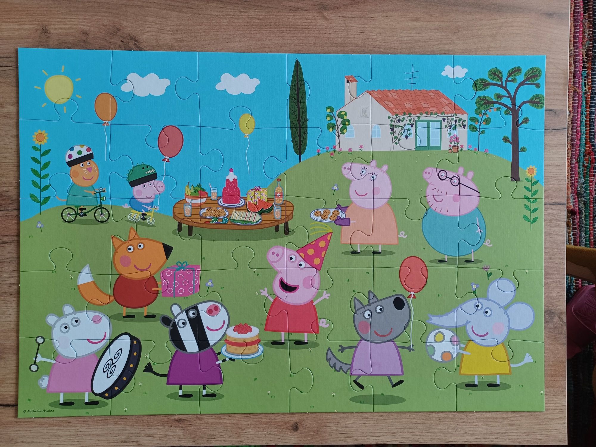 Puzzle 2w1 + kolorowanka Peppa Pig