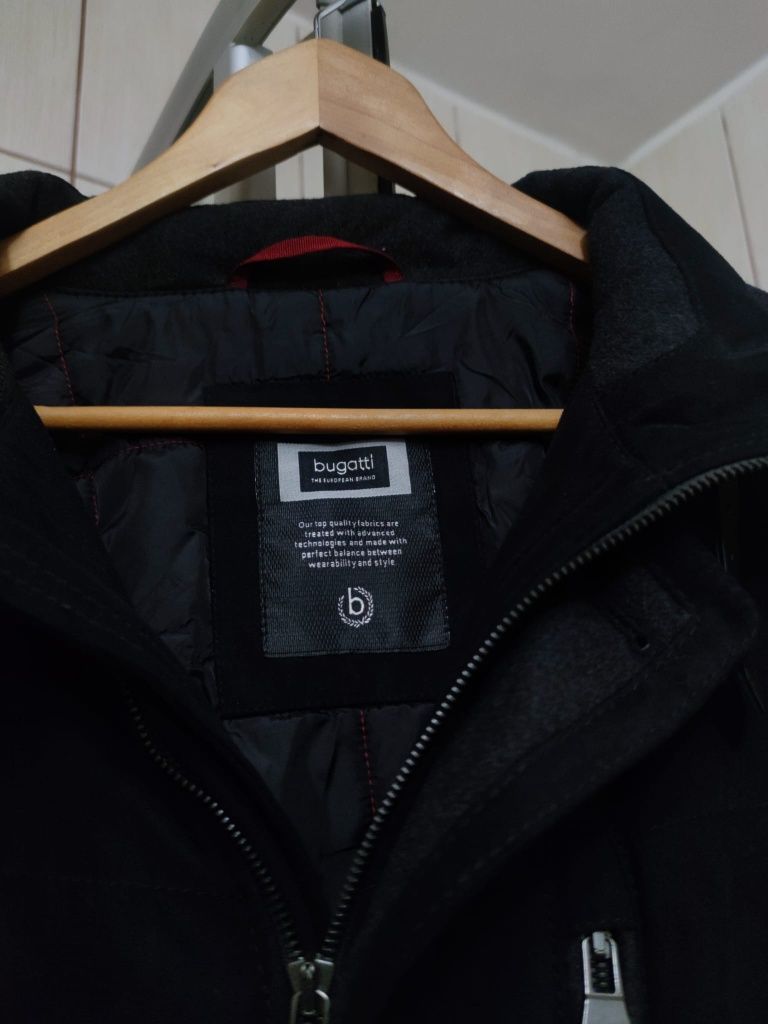 Kurtka parka Bugatti płaszcz płaszczyk męski classic XL szary siwy cza